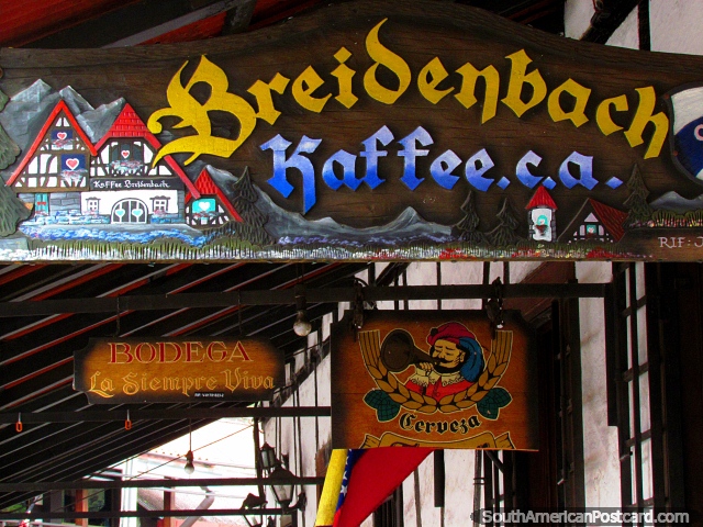 Loja de café de Breidenbach Kaffee em Colônia Tovar. (640x480px). Venezuela, América do Sul.
