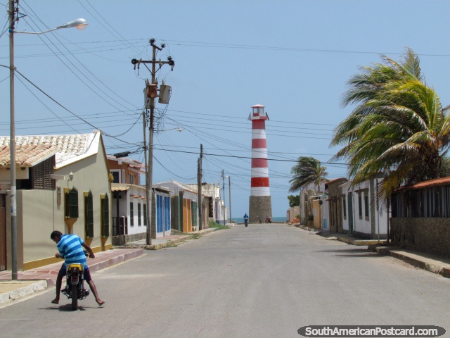The lighthouse is not the only striped thing in Adicora, the people are too! (640x480px). Venezuela, South America.