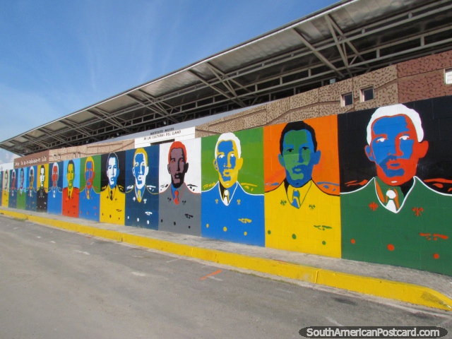 Some of the 25 Chavez images all with different color combinations in Barinas. (640x480px). Venezuela, South America.